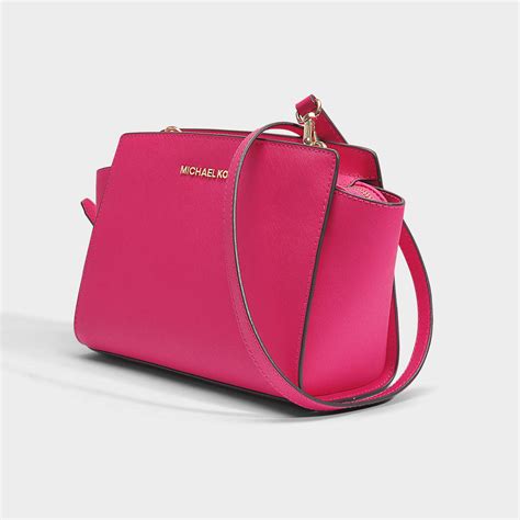 michael kors ultra pink selma leather satchel|Michael Kors Selma Medium Leather Satchel .